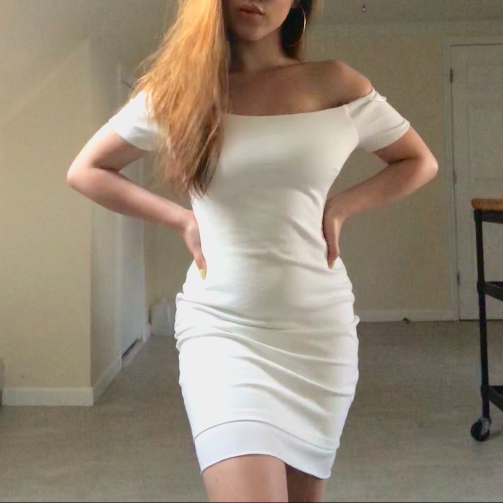 White Off the Shoulder Dress